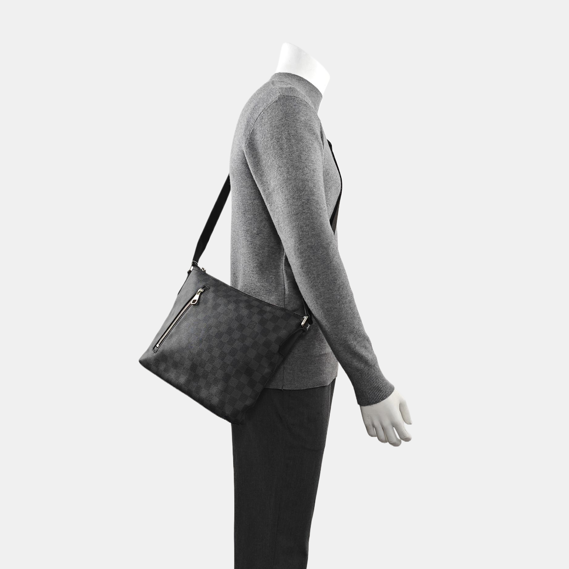 MICK PM Damier Graphite Coated Canvas Black