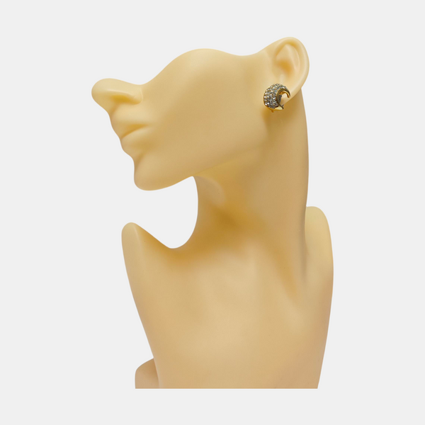 Twist Round Metal Gold Clip On Earrings