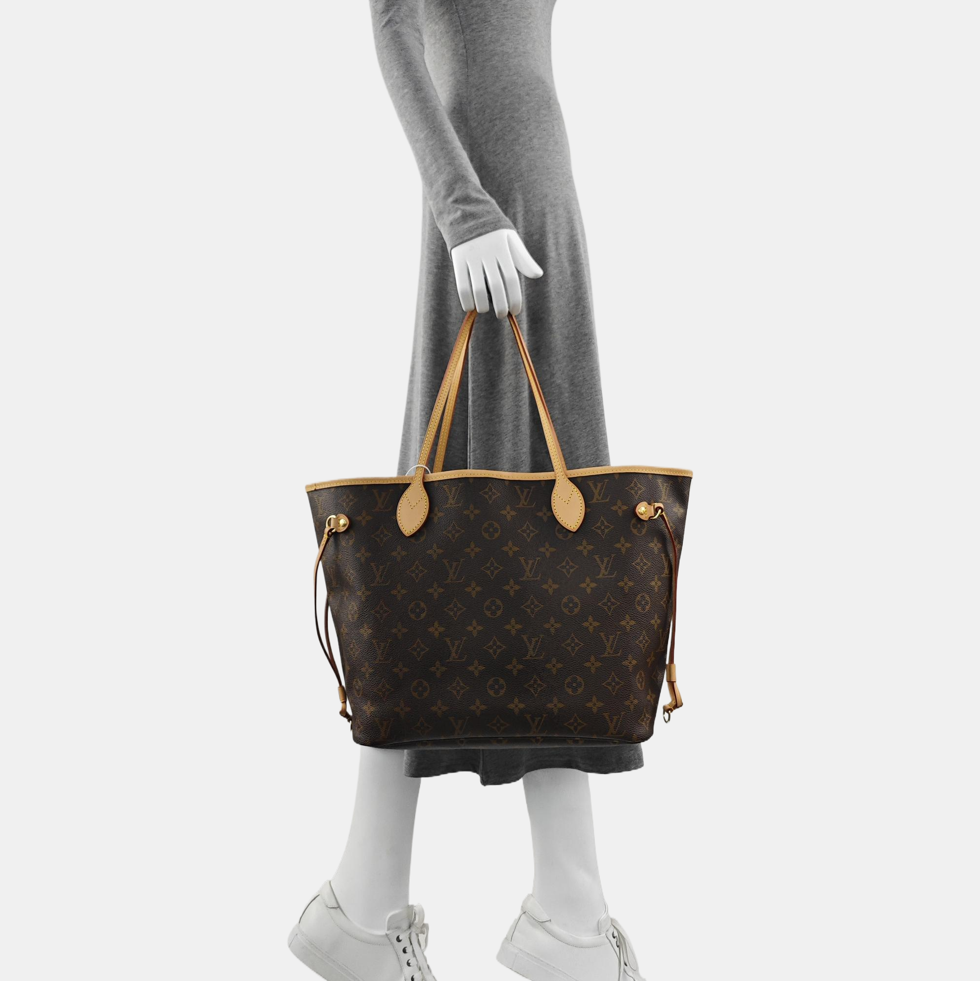 NEVERFULL MM Monogram Coated Canvas Brown