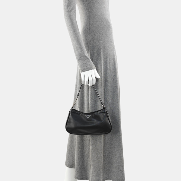 Lambskin Top Handle Bag Black
