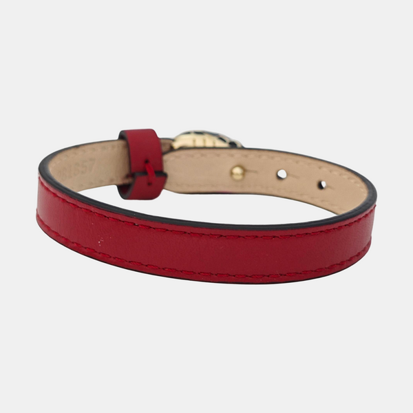 SERPENTI Leather Red Bangle