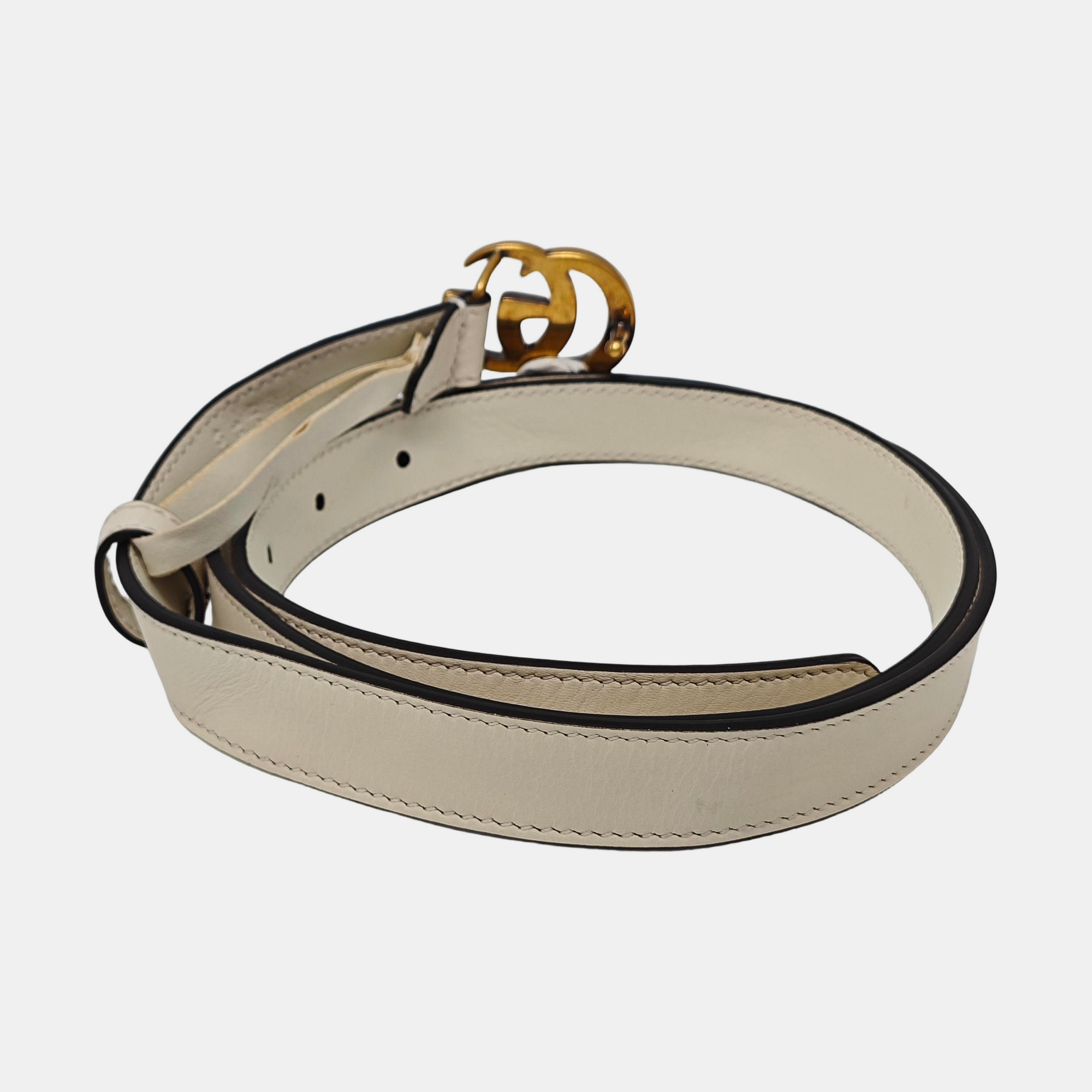 Leather Belt White