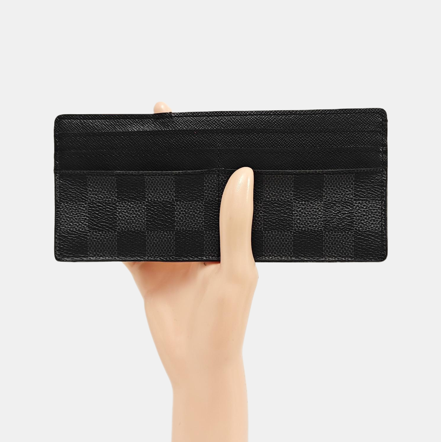 DAMIER EBENE MM Damier Graphite Coated Canvas Gray Wallet