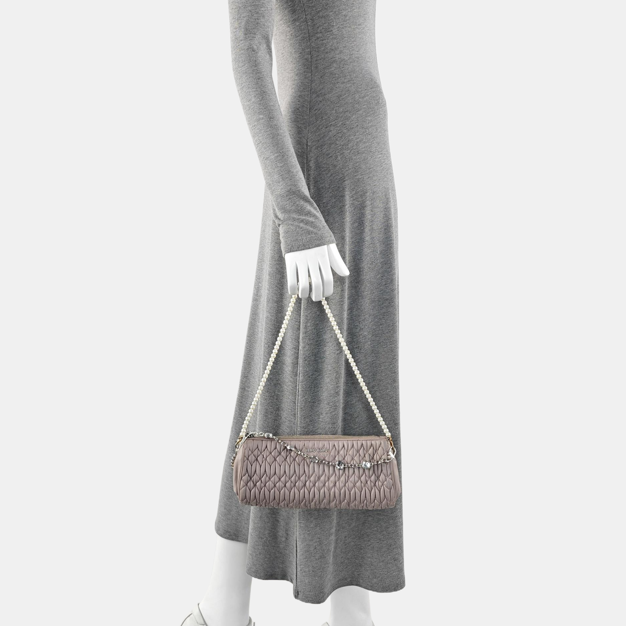 Quilted Lambskin Top Handle Bag Purple