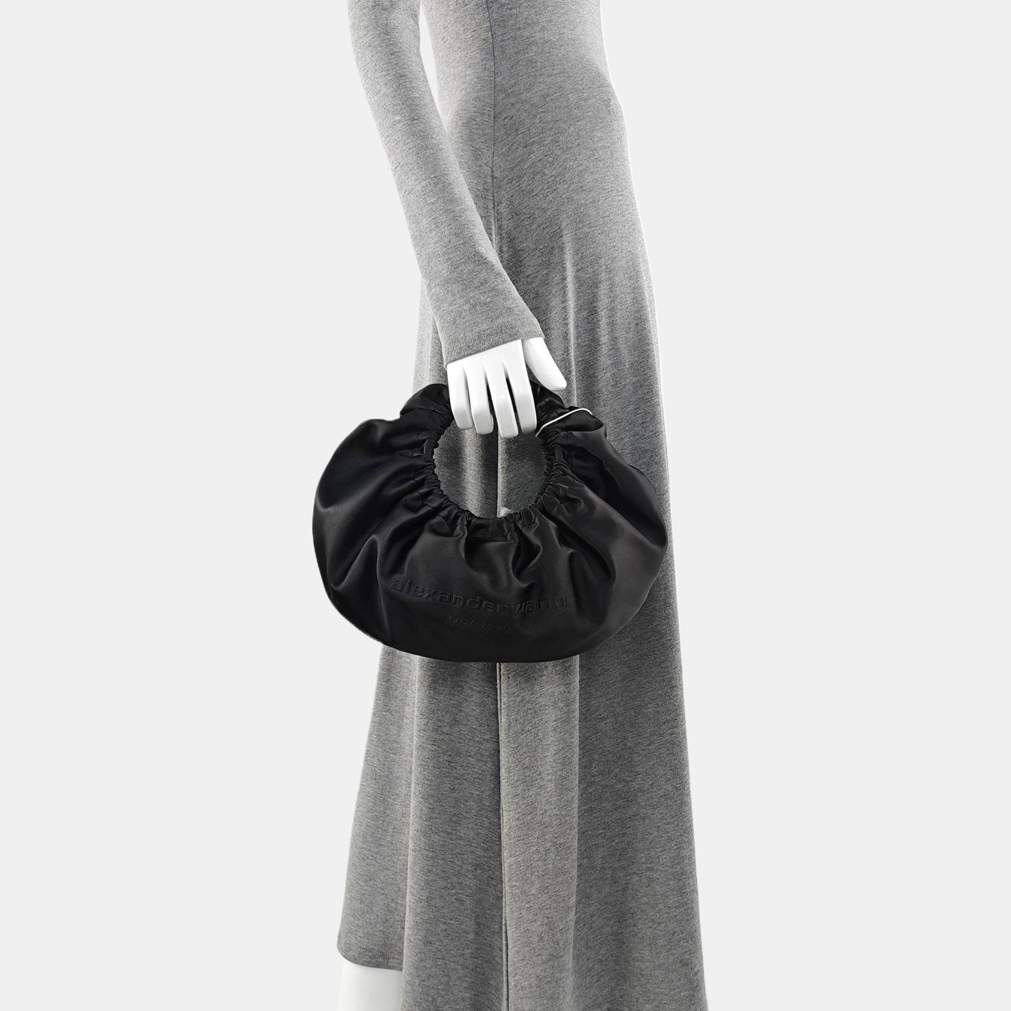 Fabric Top Handle Bag Small Black
