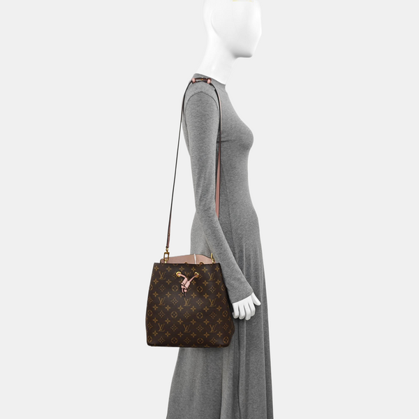 NÉONOÉ MM Monogram Coated Canvas Brown