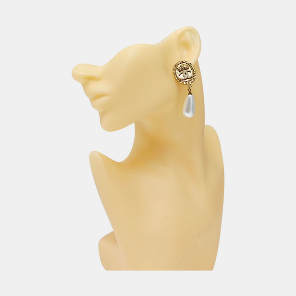 Metal Gold Stud Earrings