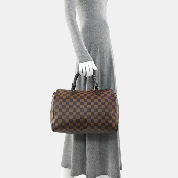 SPEEDY 30 Damier Ebene Coated Canvas Brown
