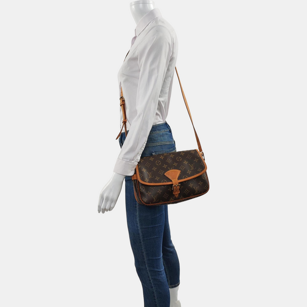 SOLOGNE PM Monogram Coated Canvas Brown