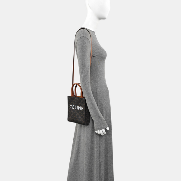 CABAS CELINE Mini Coated Canvas Brown
