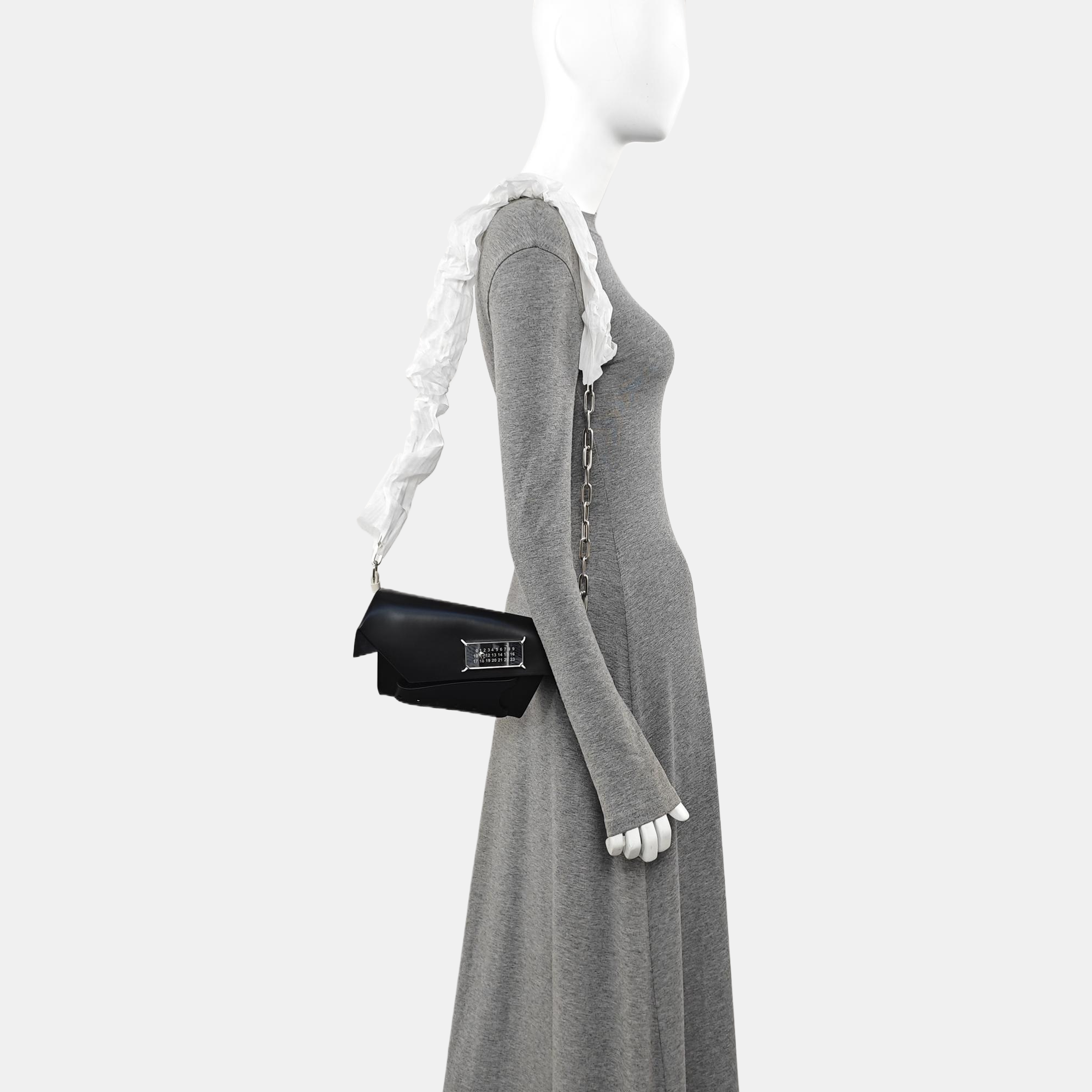 Leather Shoulder Bag Black