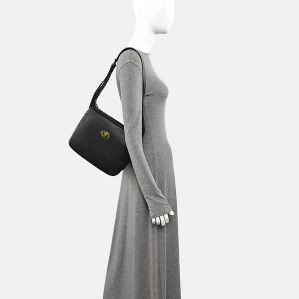 Calfskin Shoulder Bag Black