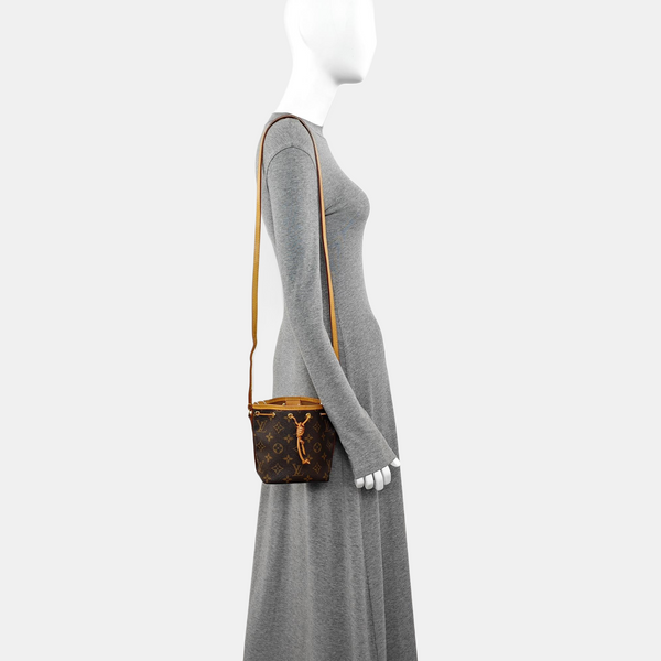 NÉONOÉ Nano Monogram Coated Canvas Brown