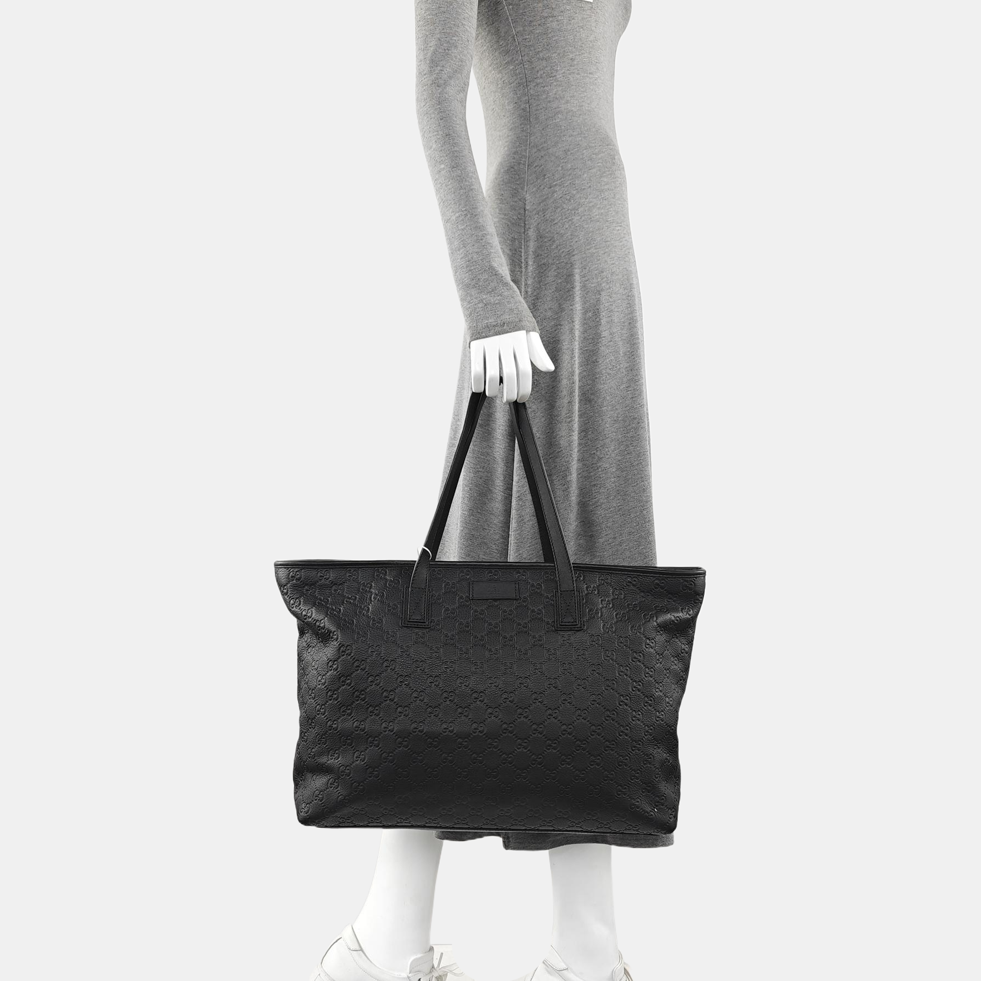 GG Imprime Monogram Calfskin Black