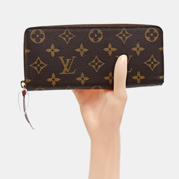 CLÉMENCE Monogram Coated Canvas Brown Wallet