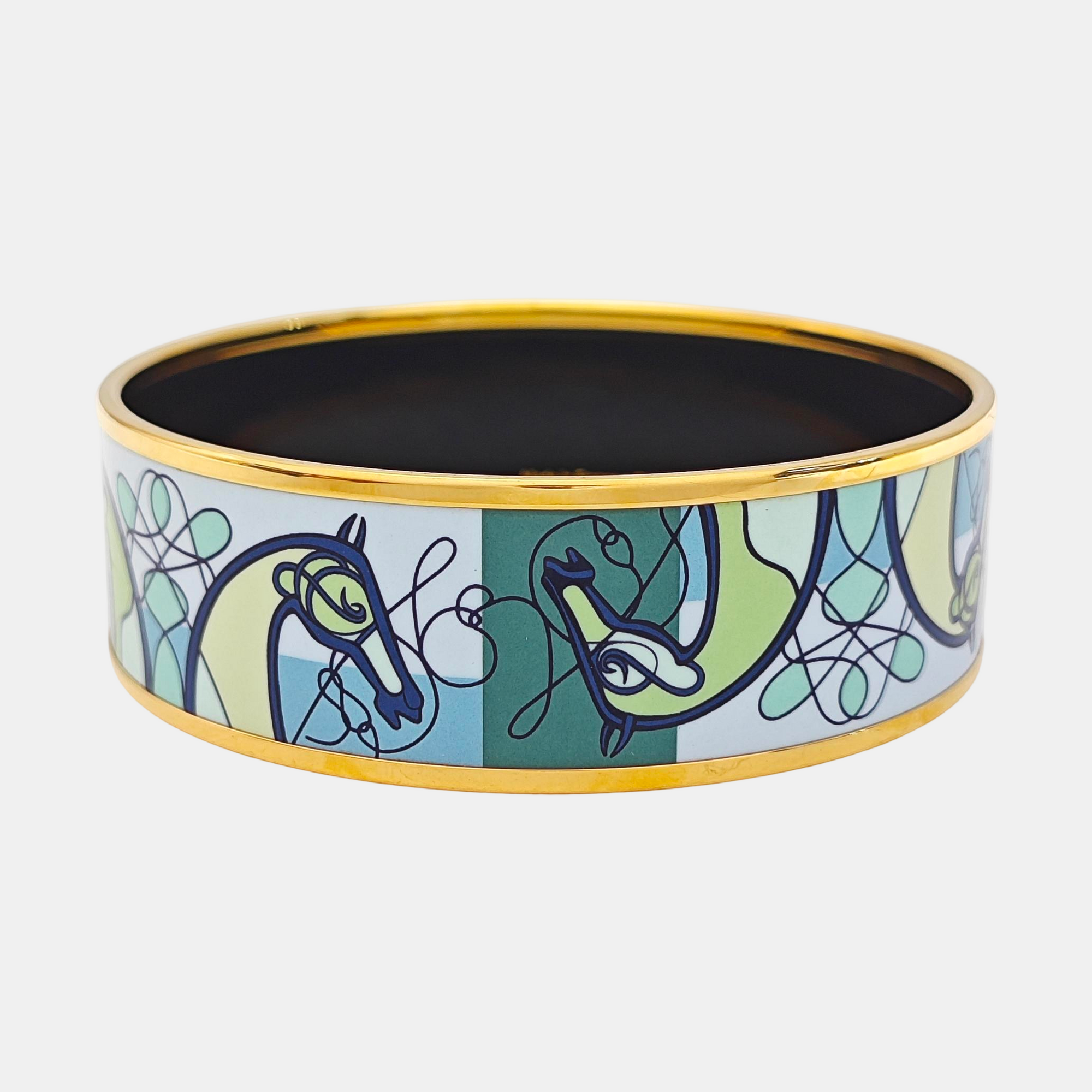 Email Metal Green Bangle