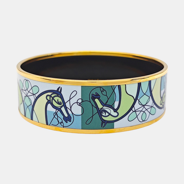 Email Metal Green Bangle