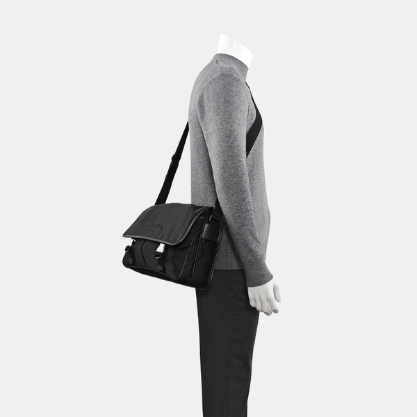 Nylon Shoulder Bag Black