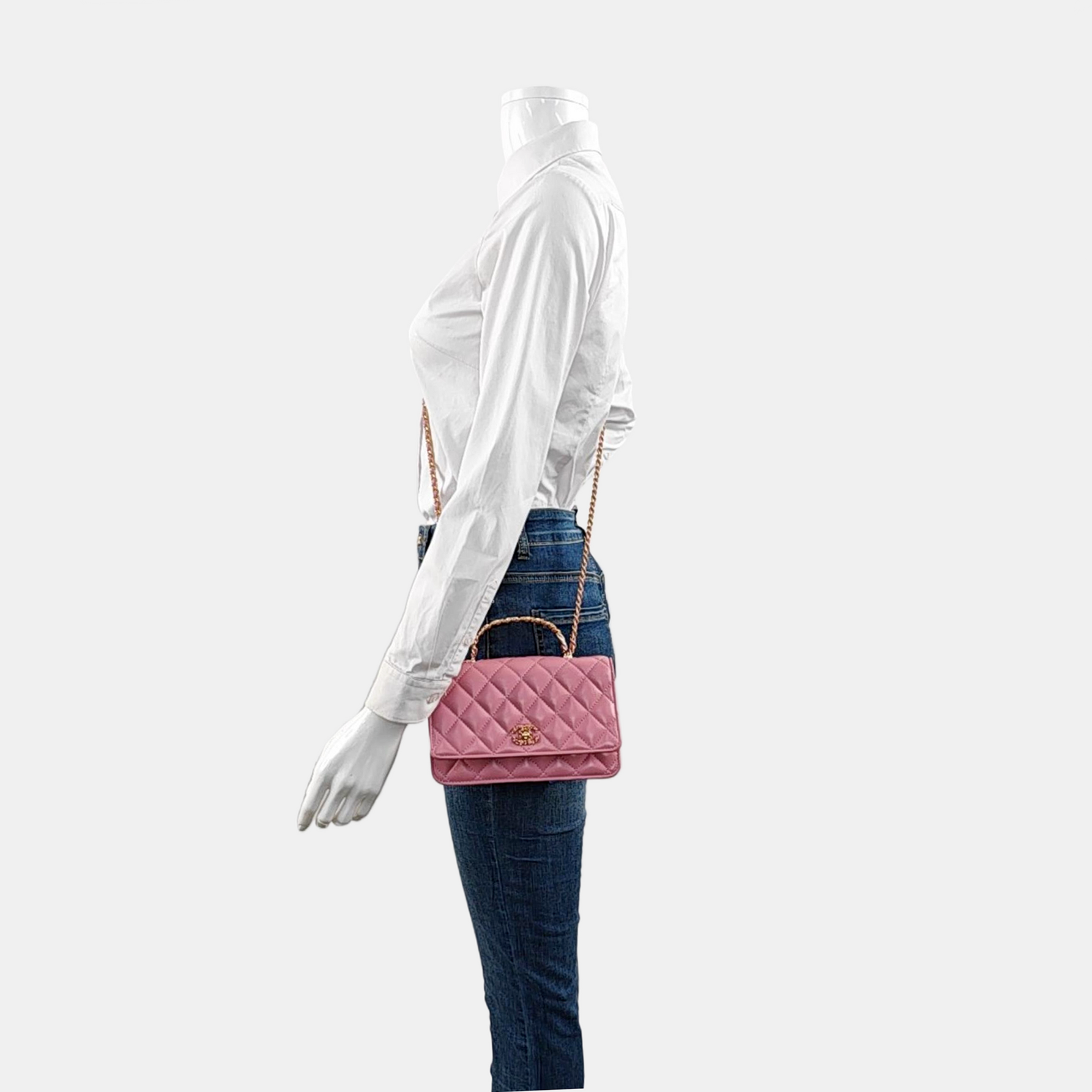 WOC Quilted Lambskin Pink