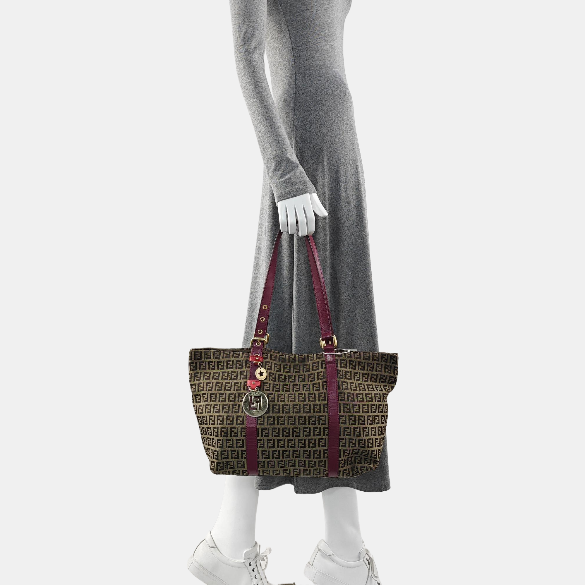 Monogram Canvas Tote Bag Brown