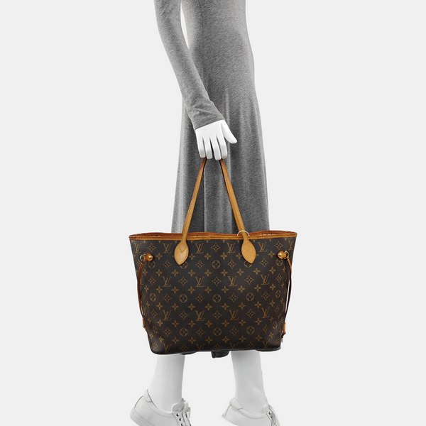 NEVERFULL MM Monogram Coated Canvas Brown
