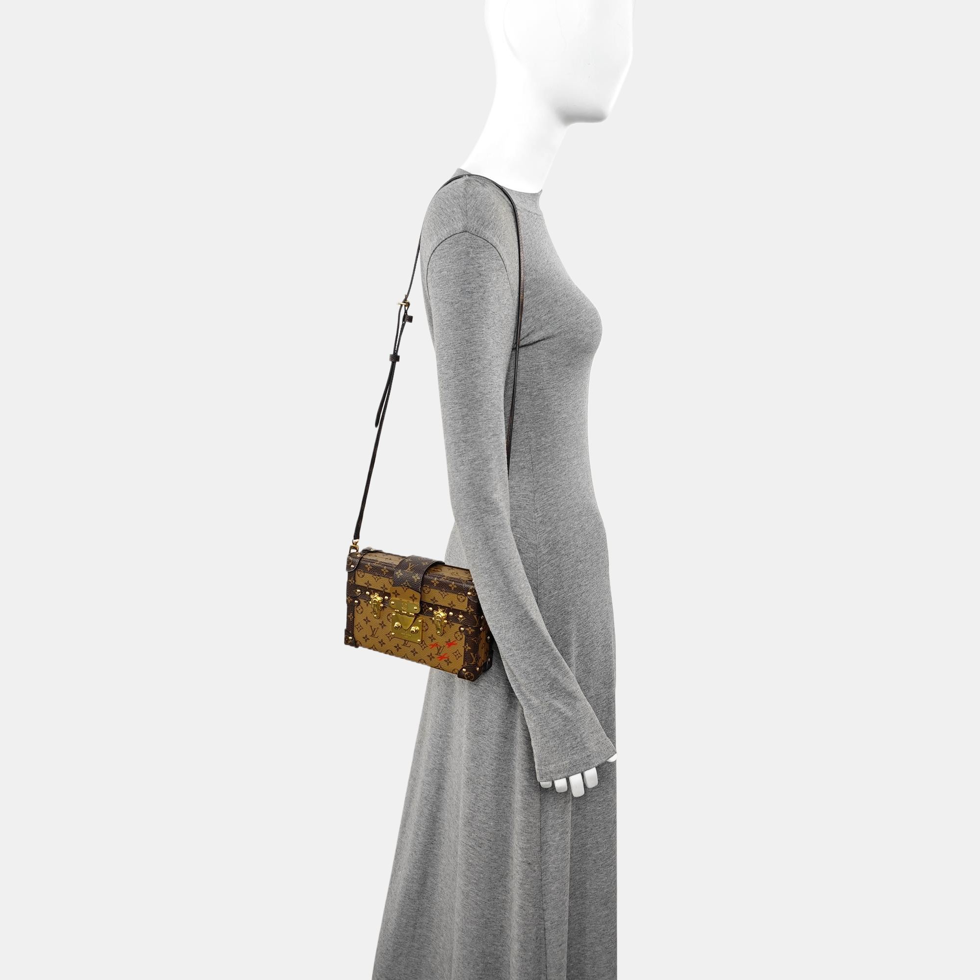 PETITE MALLE Monogram Coated Canvas Brown