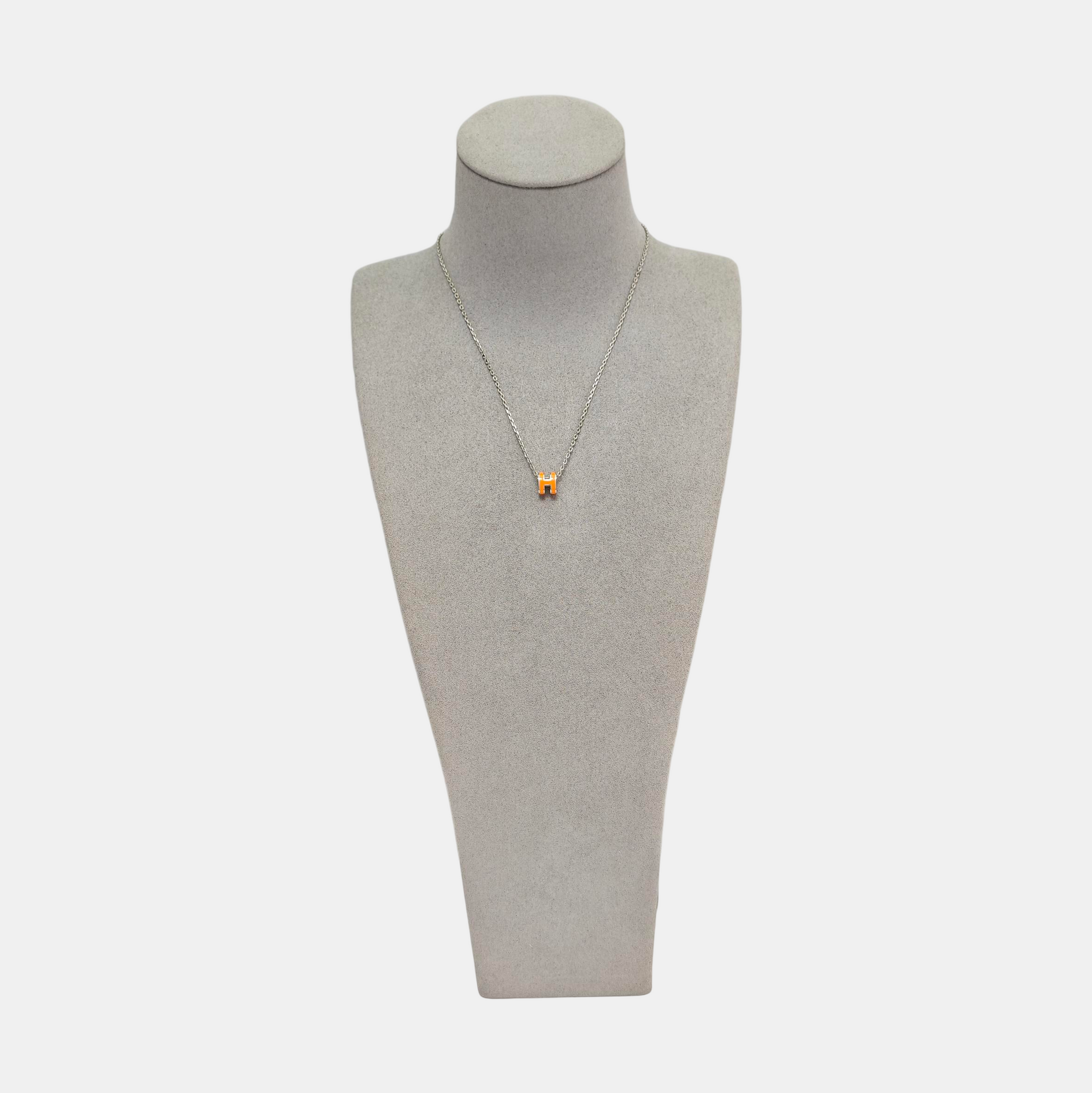 Pop H Metal Silver Necklace