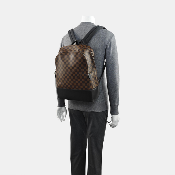 JAKE Damier Ebene Coated Canvas Brown