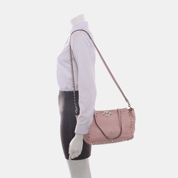 Rockstud Small Calfskin Pink