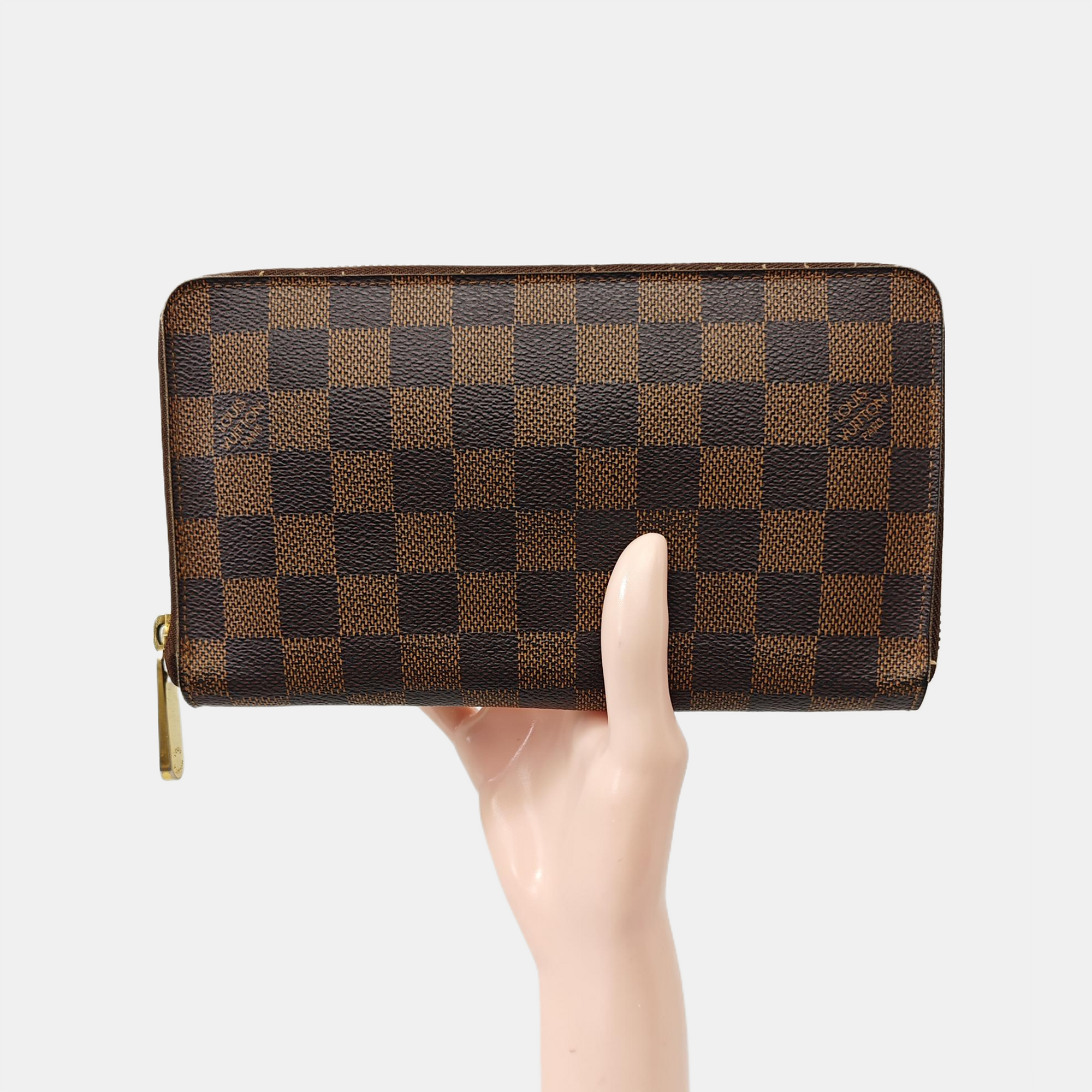 INSOLITE Damier Ebene Coated Canvas Brown Wallet