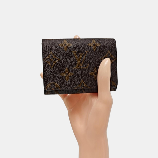 ENVELOPPE Monogram Coated Canvas Brown Wallet