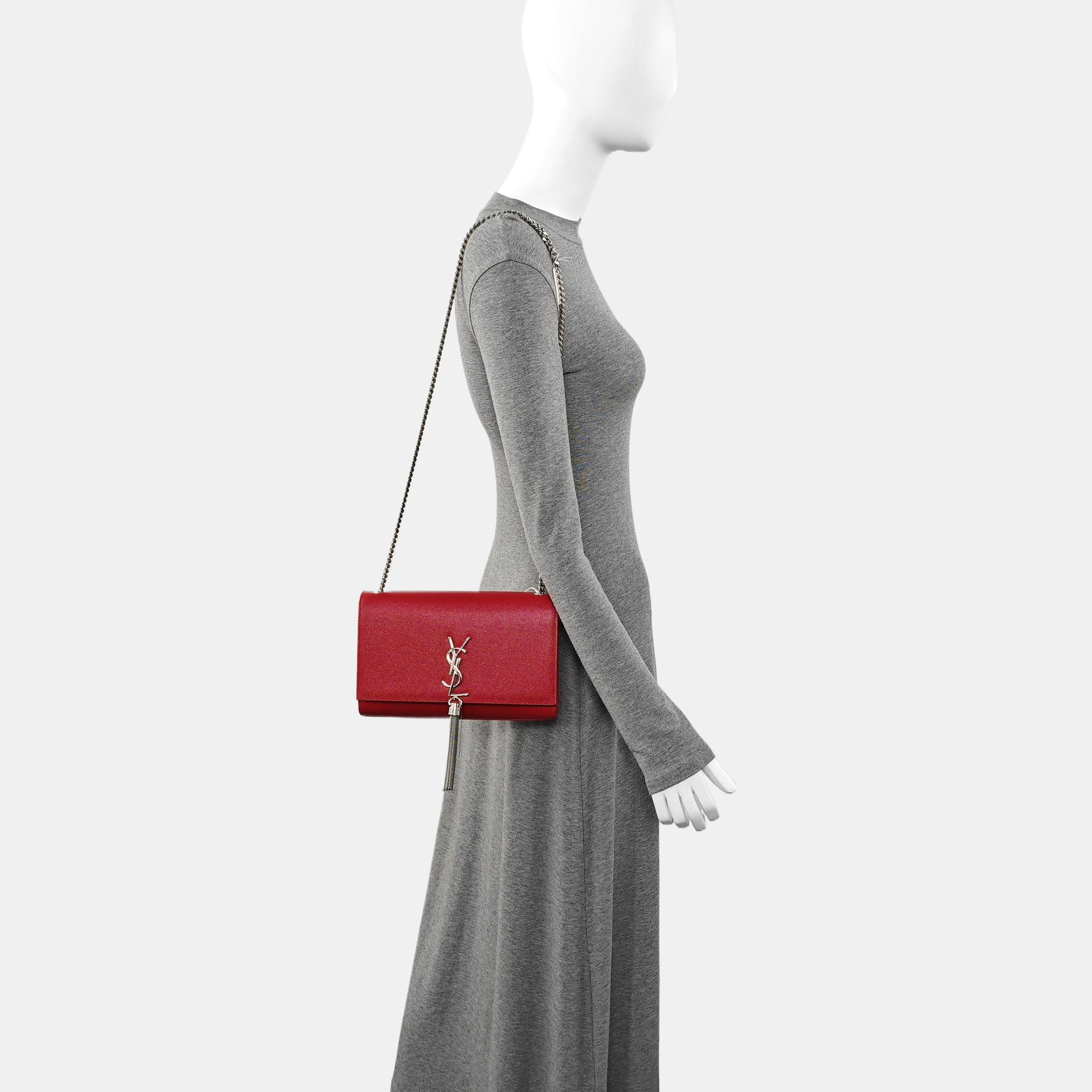 Authenticated pre-owned  KATE Medium Calfskin Red - Shoulder Bag at Looply