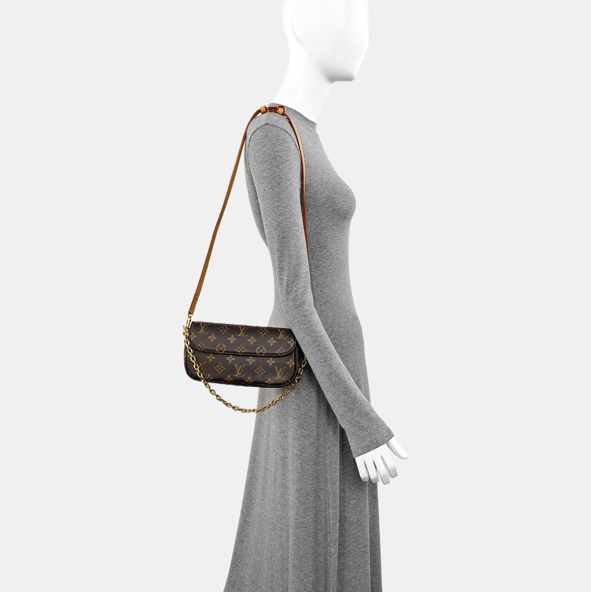 IVY Monogram Coated Canvas Brown