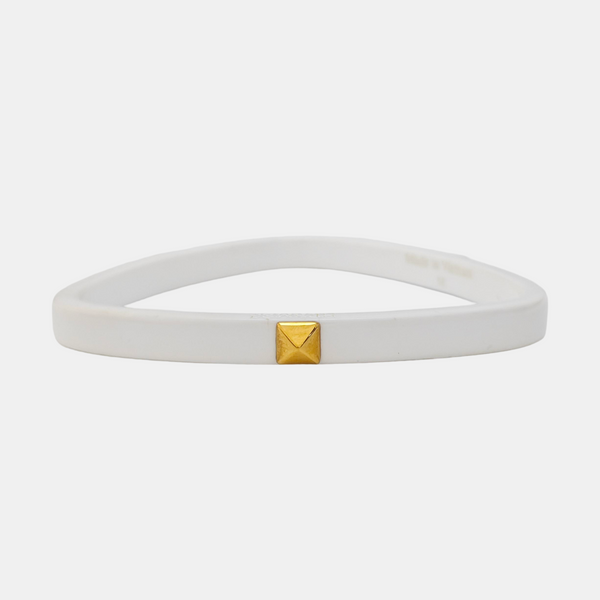 Synthetic Material White Bangle
