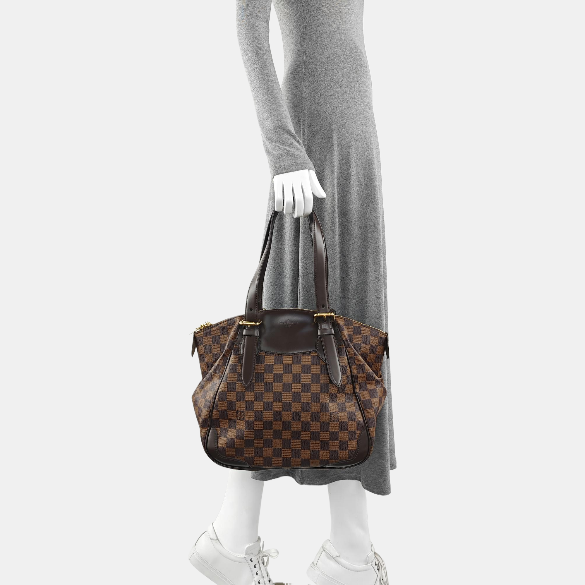 VERONA MM Damier Ebene Coated Canvas Brown