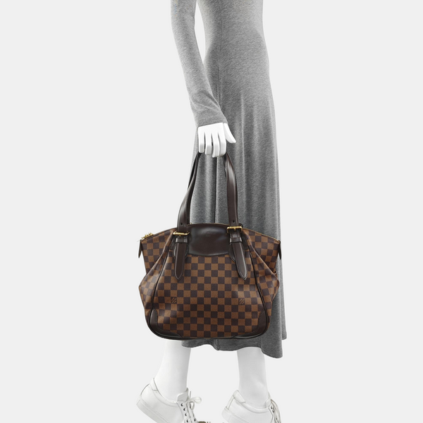 VERONA MM Damier Ebene Coated Canvas Brown
