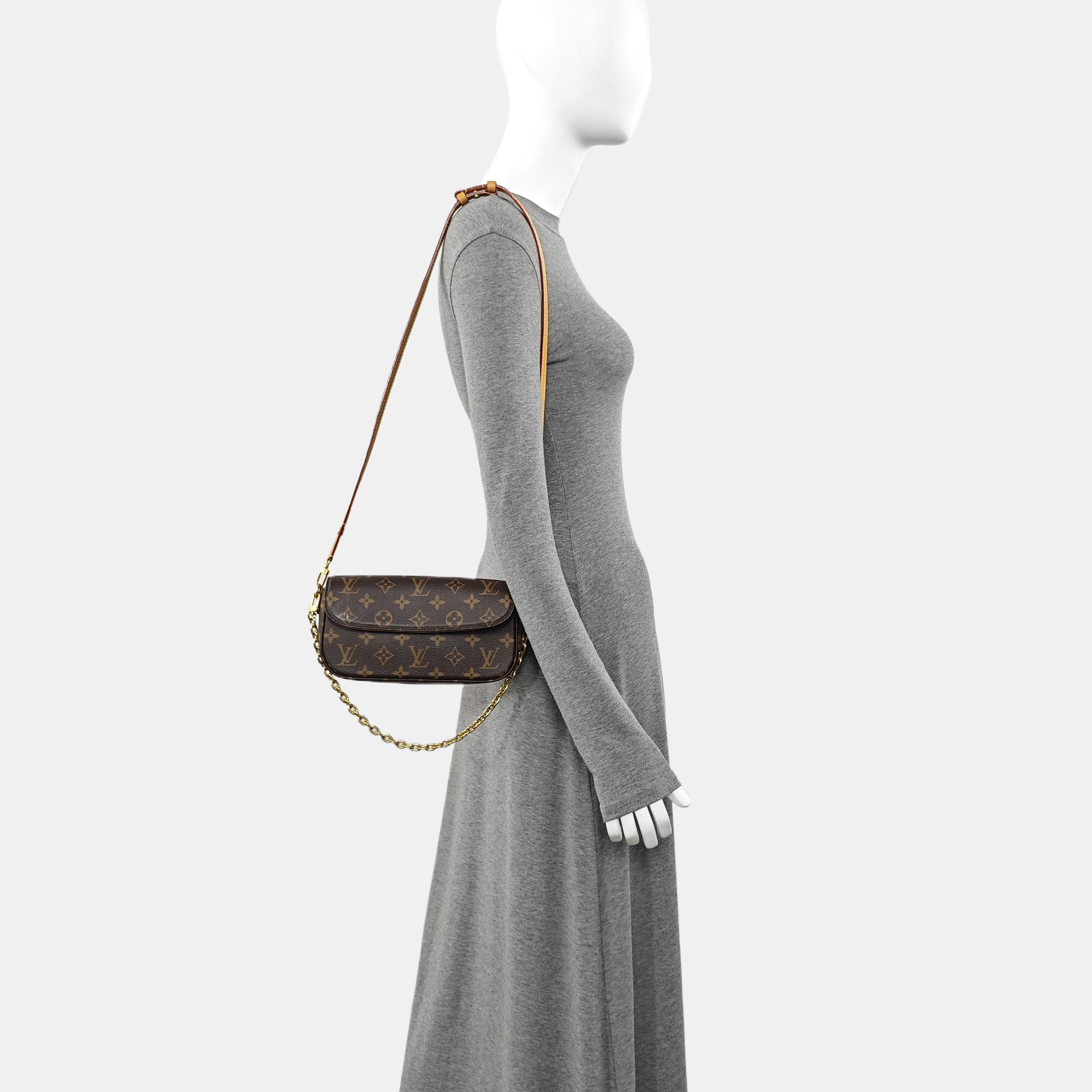 IVY Monogram Coated Canvas Brown