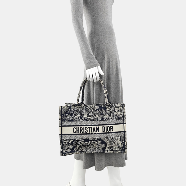 Book Tote Medium Fabric Blue