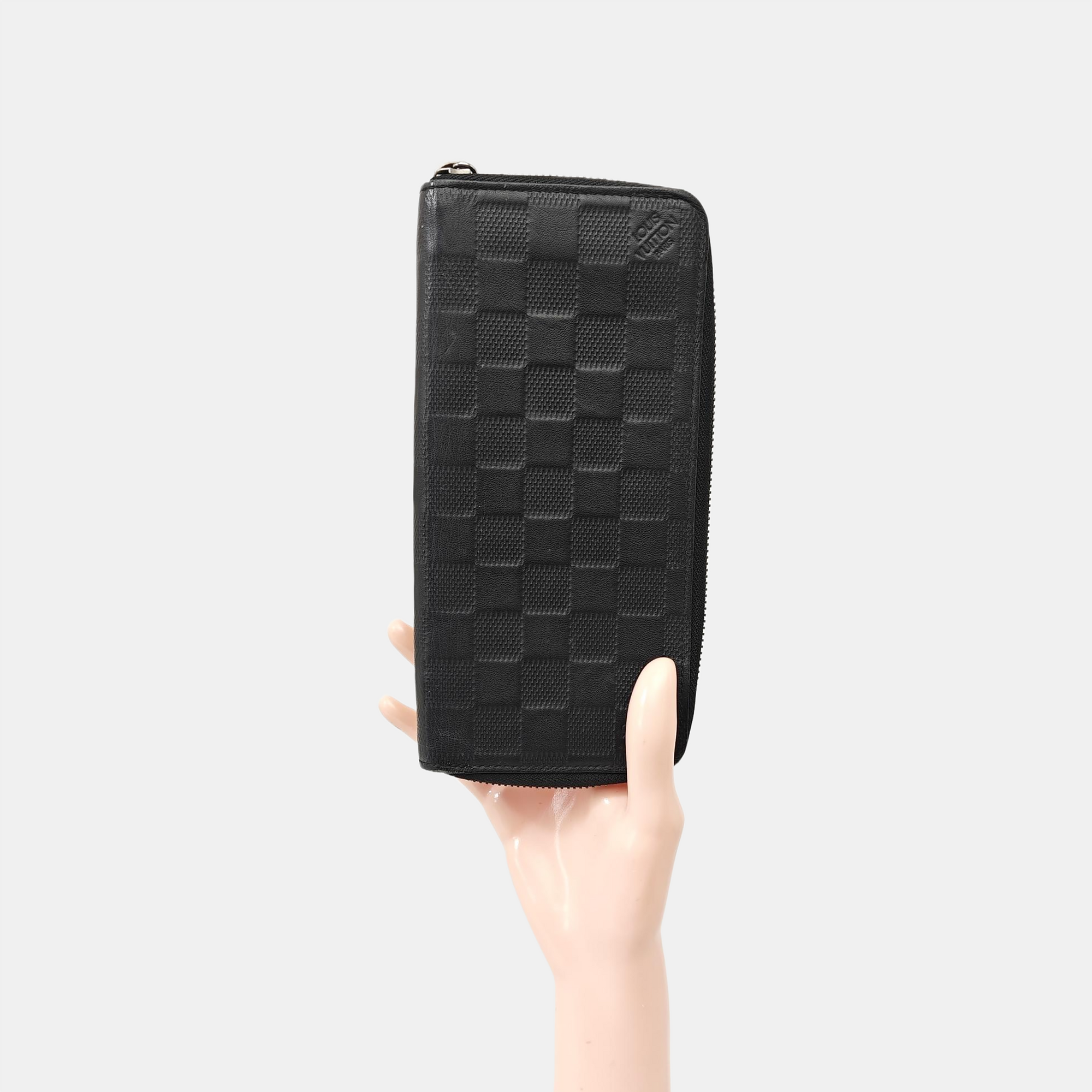 ZIPPY Damier Graphite Calfskin Black Wallet