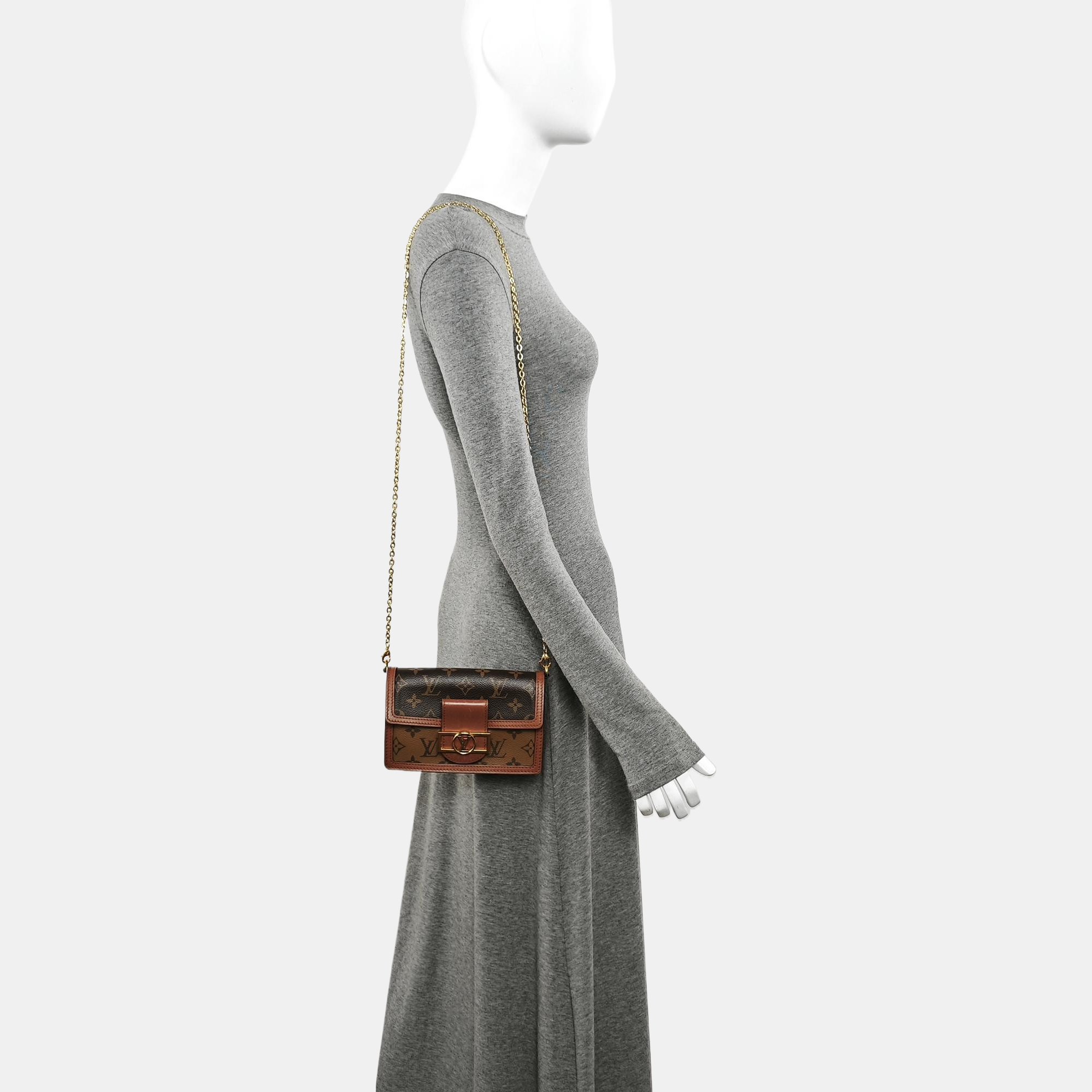 DAUPHINE WOC Monogram Coated Canvas Brown