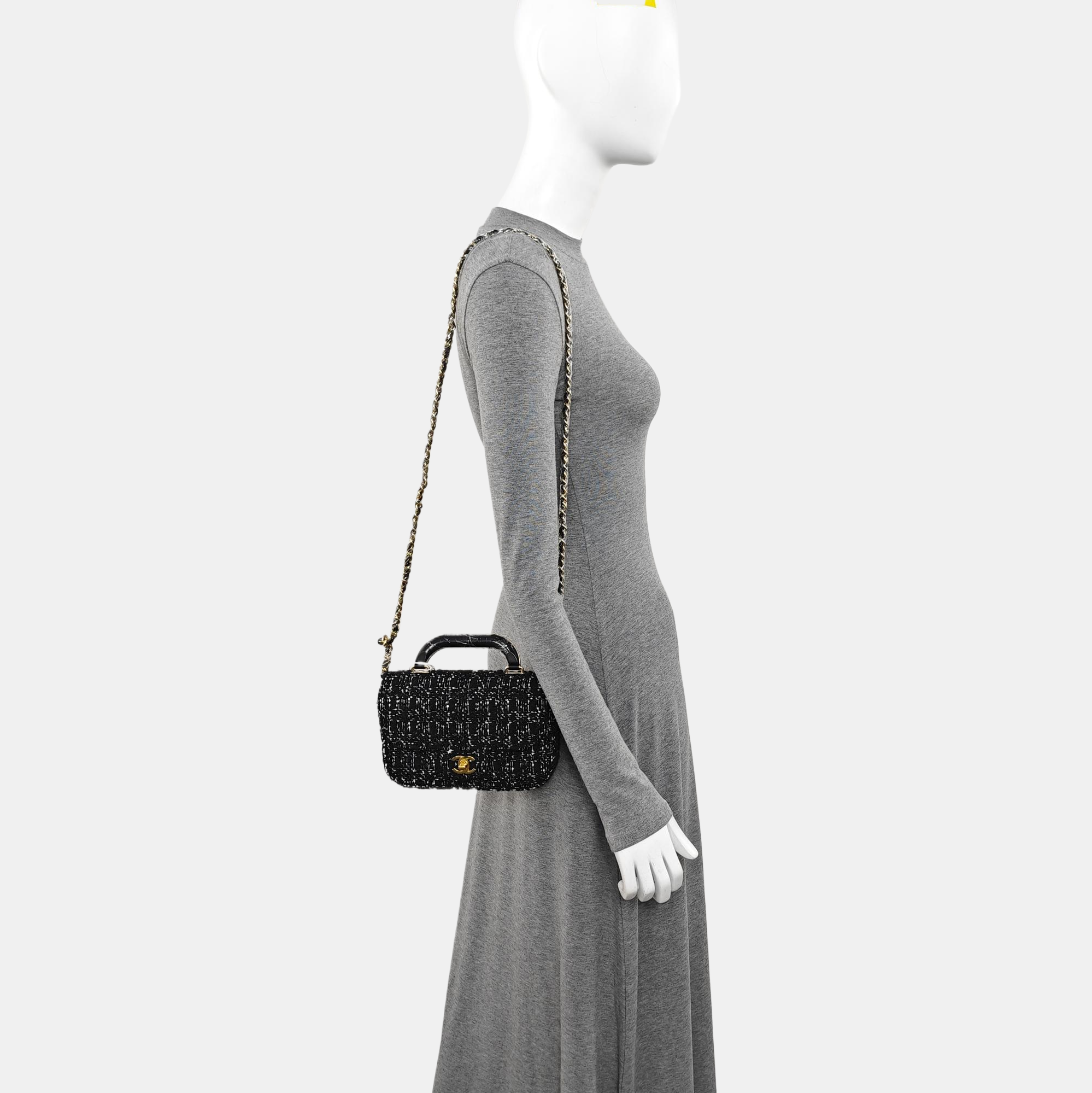 Wool Shoulder Bag Mini Black
