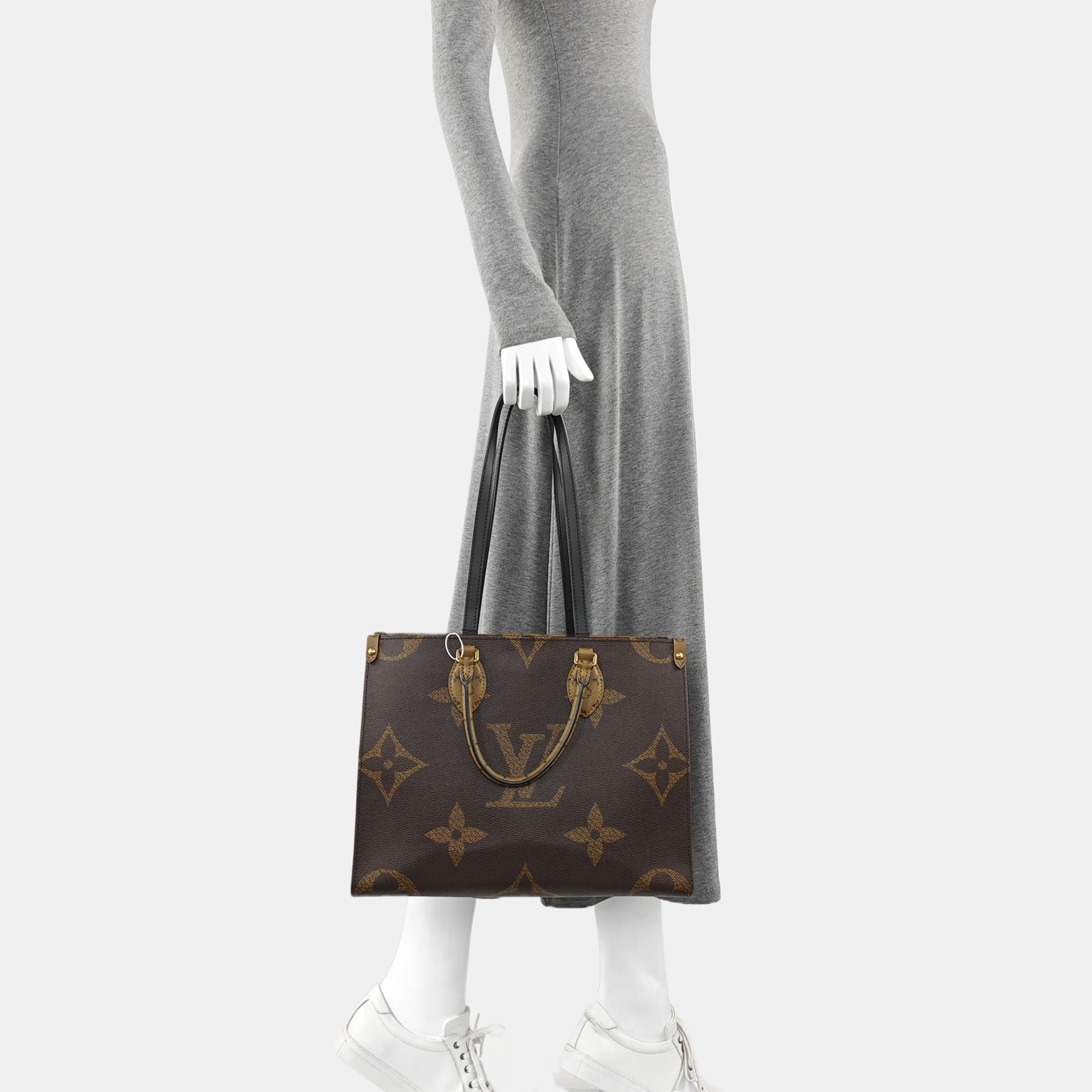 ONTHEGO MM Monogram Coated Canvas Brown