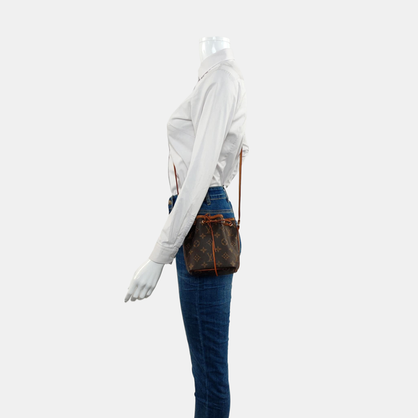 NÉONOÉ Nano Monogram Coated Canvas Brown
