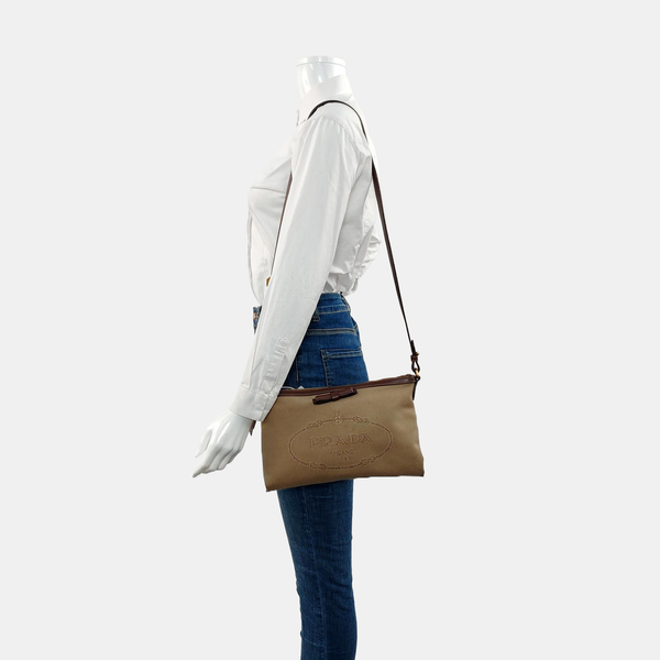 Canvas Shoulder Bag Brown