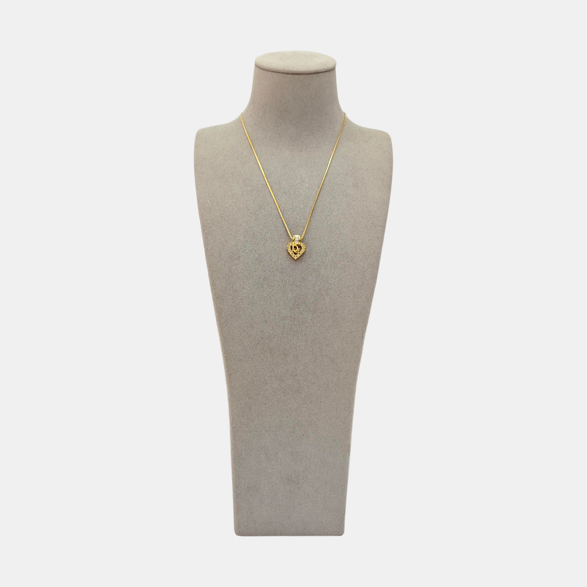 Dior Oblique Metal Gold Necklace