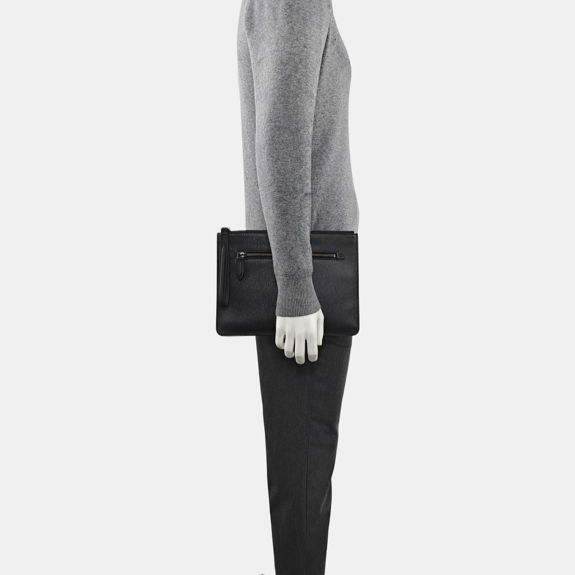 Calfskin Clutch Gray