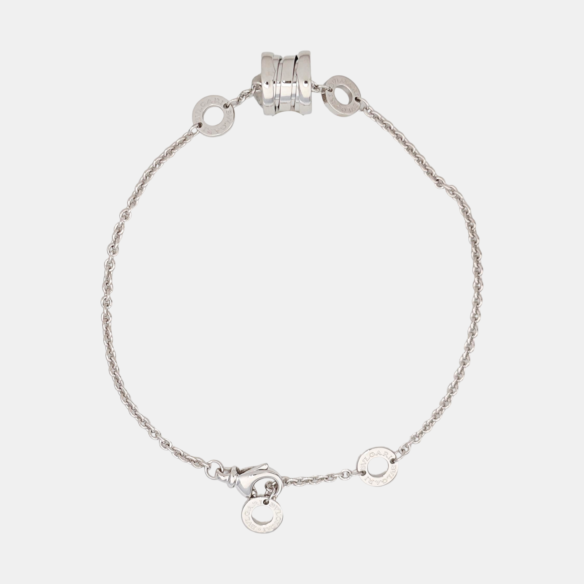 B.ZERO1 18k White Gold Silver Bracelet