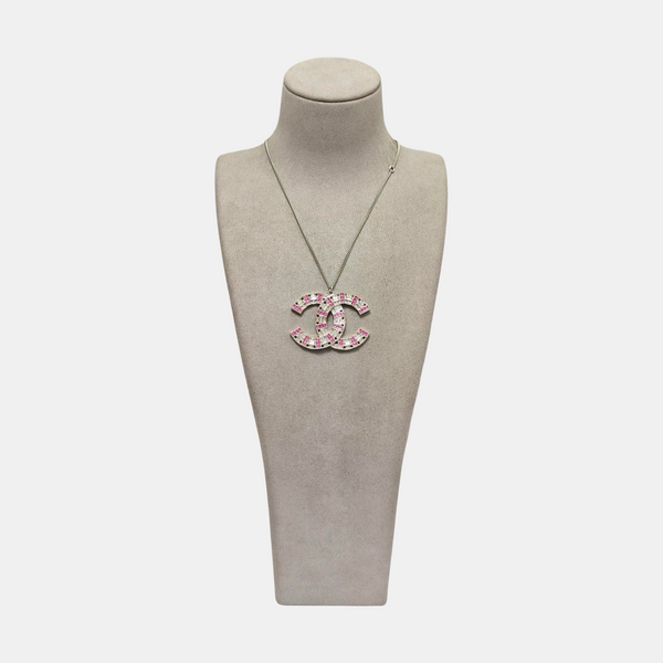 CC Logo Metal Silver Necklace