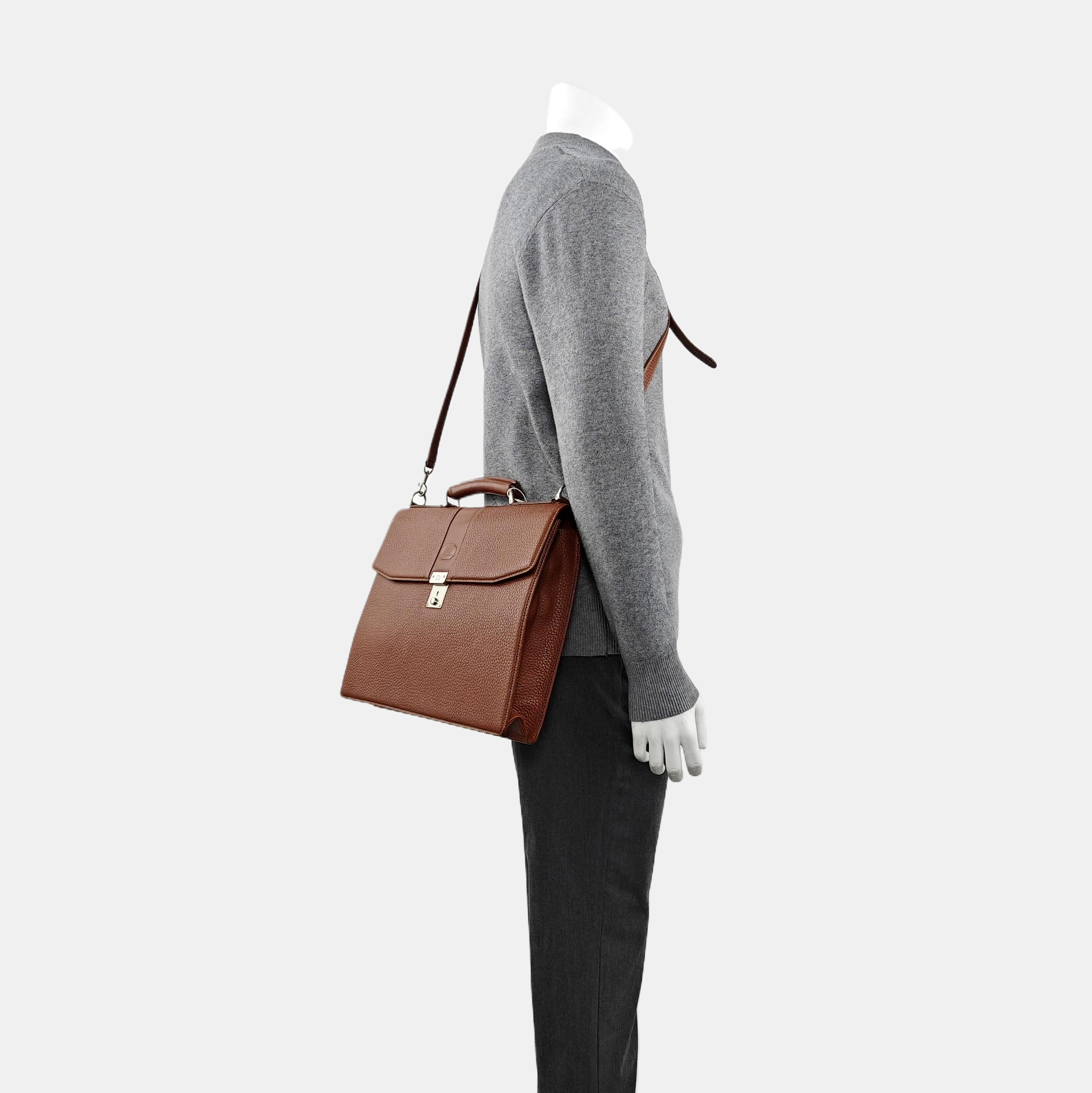 Calfskin Shoulder Bag Brown