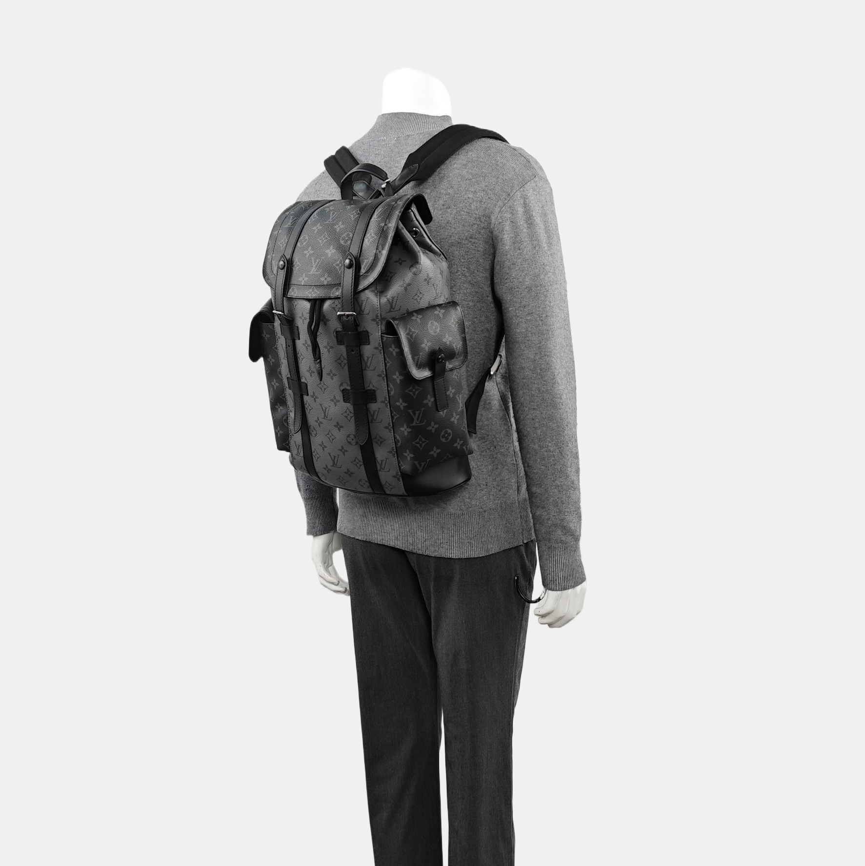 CHRISTOPHER Monogram Coated Canvas Gray